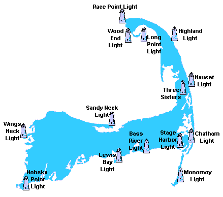 Locations Cape Cod Lighthouses